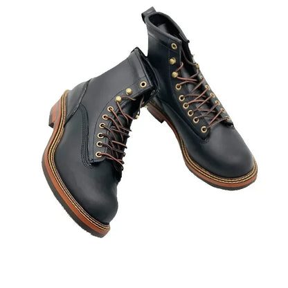 Men High Quality Brand Outdoor Genuine Leather Boots Special Desert Combat Boots Men's Designer Shoes Ankle
