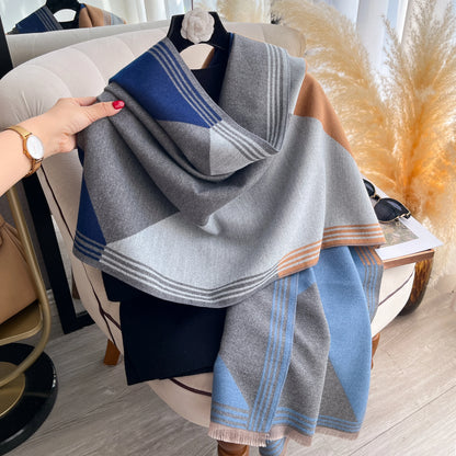 2025 Luxury Winter Cashmere Scarf Women New Design Warm Pashmina Blanket Poncho Scarves Female Print Shawl Thick Foulard Bufanda