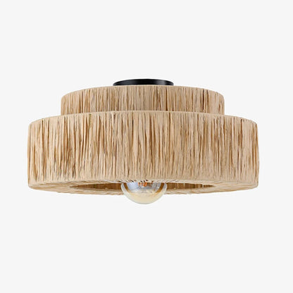 Golden Editions Designer Chandelier woven Rattan Straw Pendant Lights large Rattan lighting suspension wabi sabi Restaurant lamp
