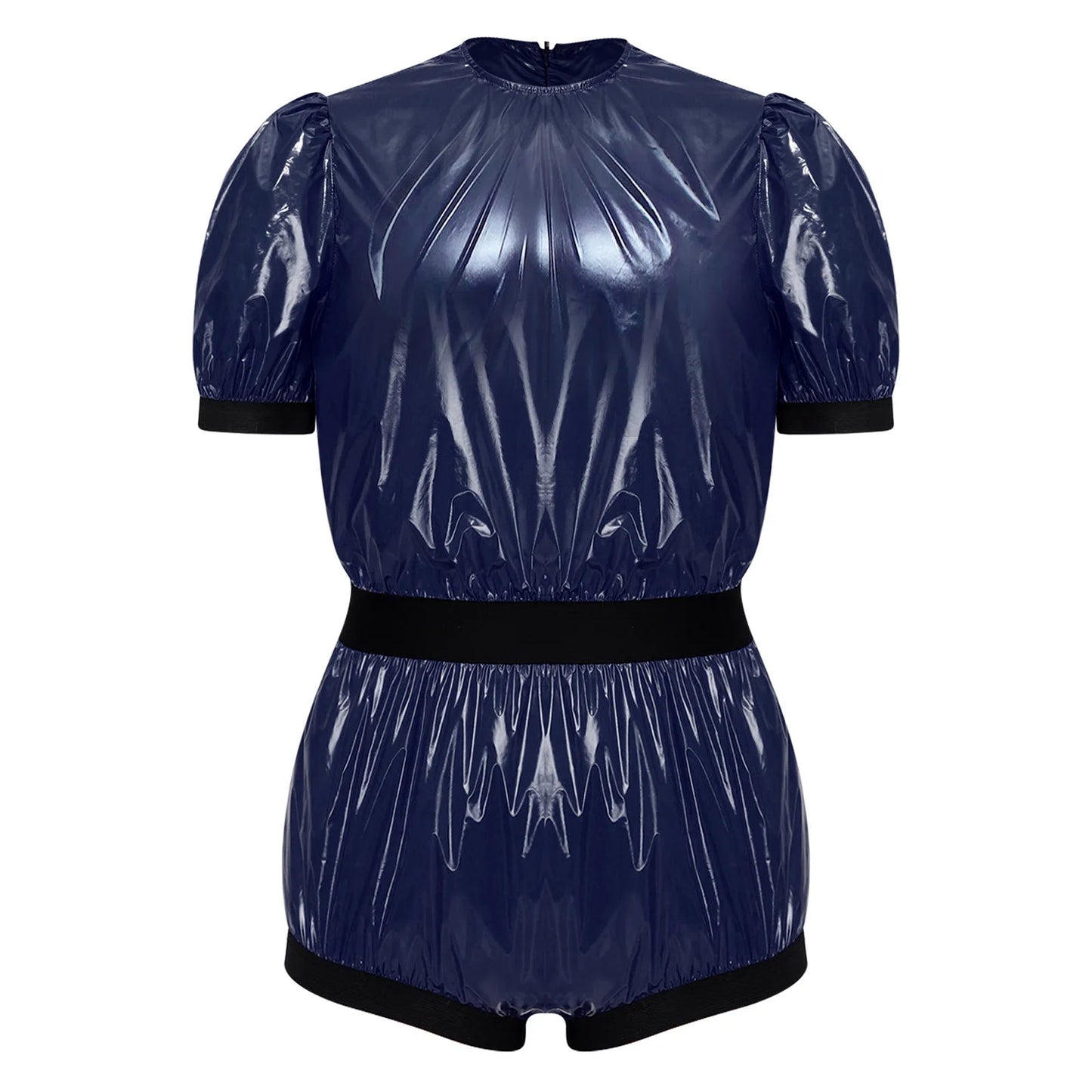 Men Women Waterproof Glossy Bodysuit Leak-proof Washable Diaper Cover Elderly Bedridden Special Needs Adaptive Jumpsuit Swimwear