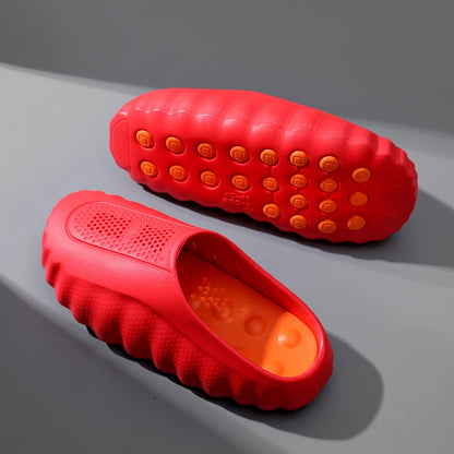Men's Lightweight Outdoor Slippers Soft Thick Sole Breathable Sandals Non-Slip Summer Beach Slides for Casual Home Bathroom Use