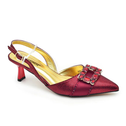 Popularity Pointed Toe High Heels Shoes and Bags Set with Rhinestone for Women Wedding Party Elegant Luxury Fashion Women Pumps