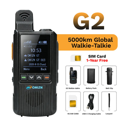 OMIZN Walkie Talkie 4G Global Signal Professional Radios Camping Long Range Radio Portable Walkie Talkies Hiking and Camping G2