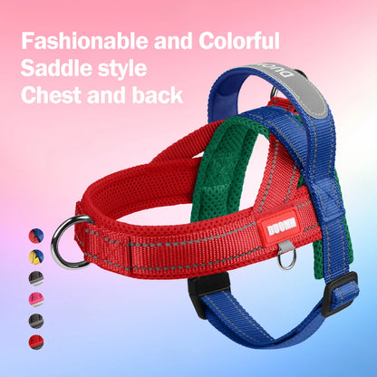 Dog Harness No Pull Saddle-Style Small Medium Dogs Walking No Choke Bichon Outdoor Safety Reflective Vest Pet Chest Harness