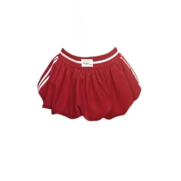 America Sexy Spicy Girl 2 Piece Sets Women Lace-up Vintage Crop Tops + Red Y2k Chic Mini Skirt Female Lace Elegant Set Autumn
