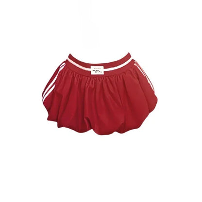 America Sexy Spicy Girl 2 Piece Sets Women Lace-up Vintage Crop Tops + Red Y2k Chic Mini Skirt Female Lace Elegant Set Autumn