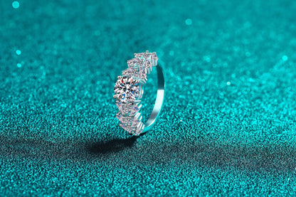 Women's PT950 Platinum 1CT Moissanite Ring - Rectangular Bevel Style, Luxury Gorgeous, High-End Festival Gift & Unique