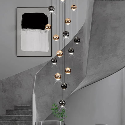 Modern Crystal stair chandelier lights indoor lighting Ceiling lamp hanging light led Chandeliers for living room indoor lightin
