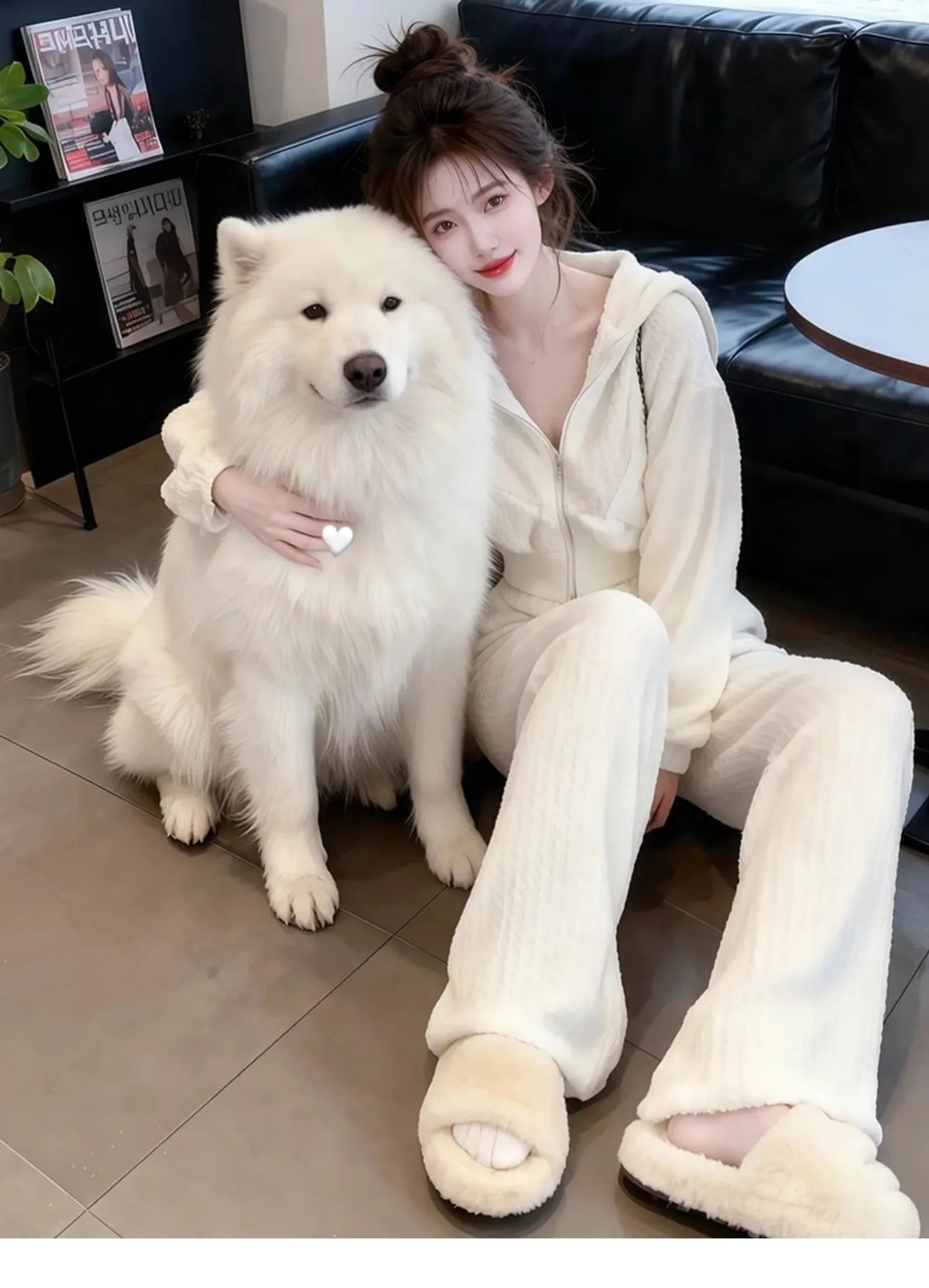 Spring Autumn New Hoodie Wide Leg Pants Two Piece Set Loose Slimming Casual Fashion Women's Trendy Outfit Korean Style