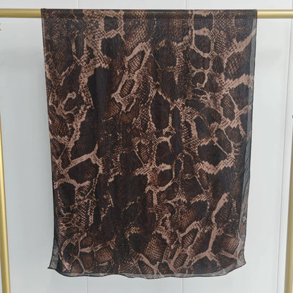 New Double-sided Print Modal Hijab Scarf Watercolor Leopard Prairie Hide Print Hijabs for Women Muslim Fashion Turbans for Women