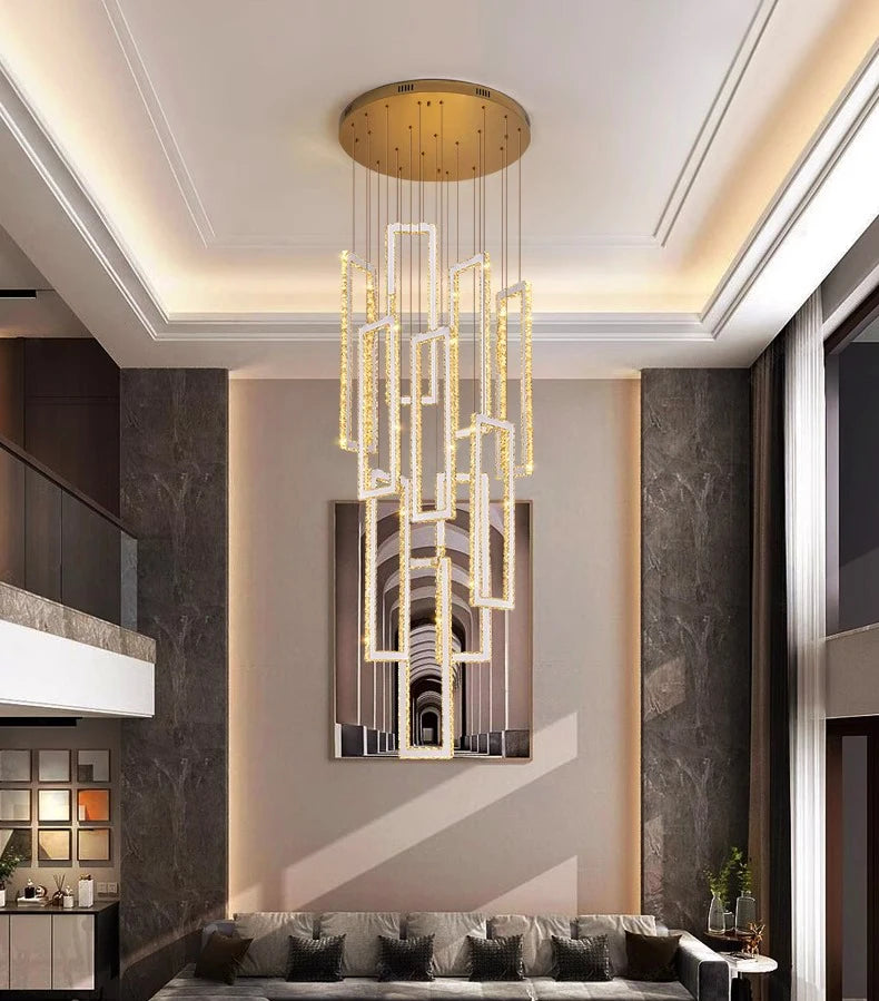Modern home decoration salon lamps for living room smart crystal Pendant lights dining room indoor lighting
