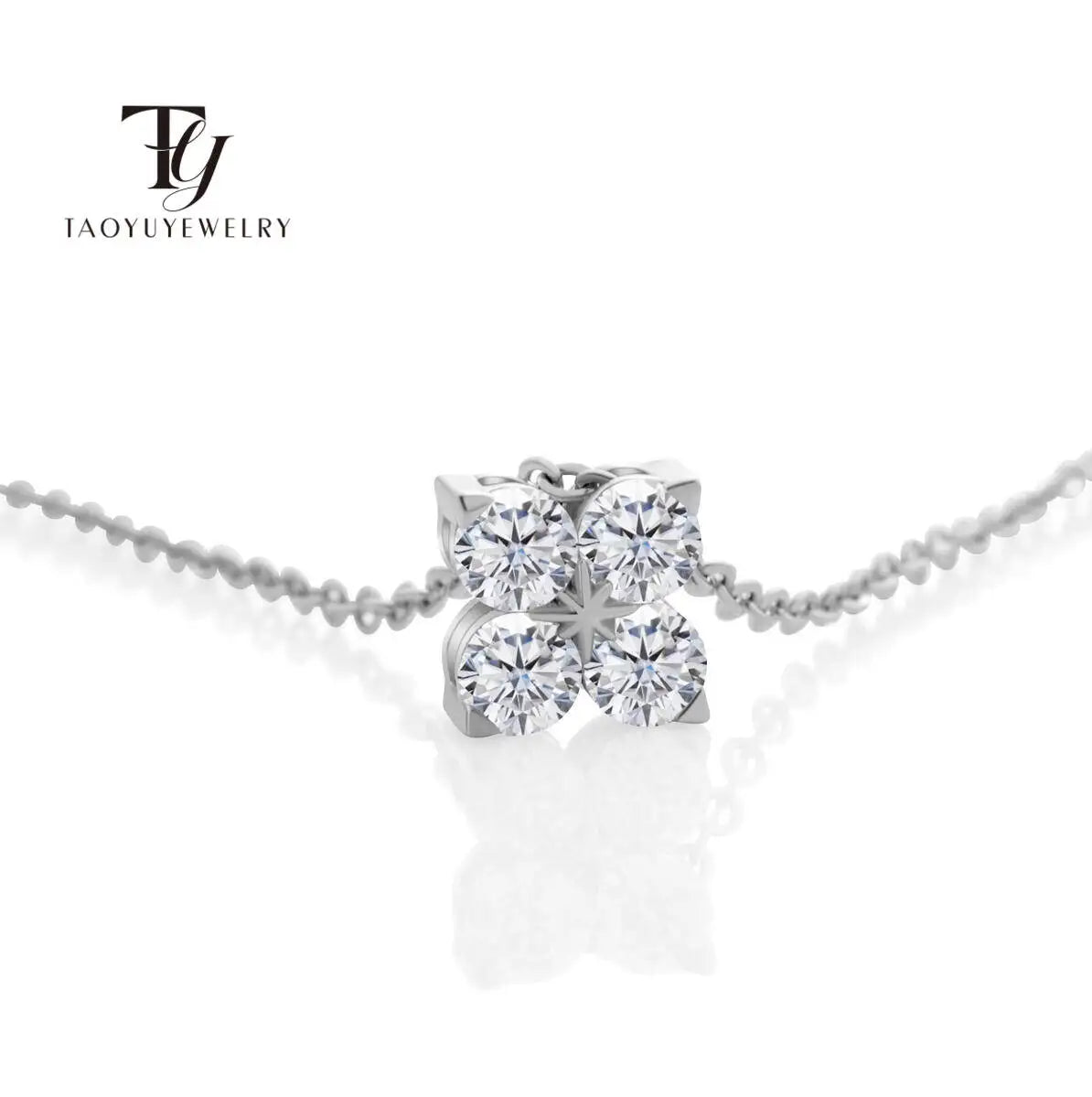TY D VVS1 Moissanite Pandent Necklace GRA Certified 0.4ct Lab Diamond S925 Sterling Silver Dainty Necklaces For Women Minimalist