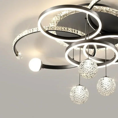 Nordic style eye protection living room light, simple, modern, atmospheric, high-end crystal ceiling light, Guangdong