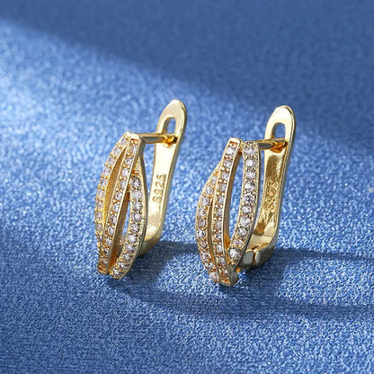 925 Silver Needle Princess Crystal Square Zircon Drop Earrings for Women Trendy Simplicity Jewelry Girl Sweet Gifts New