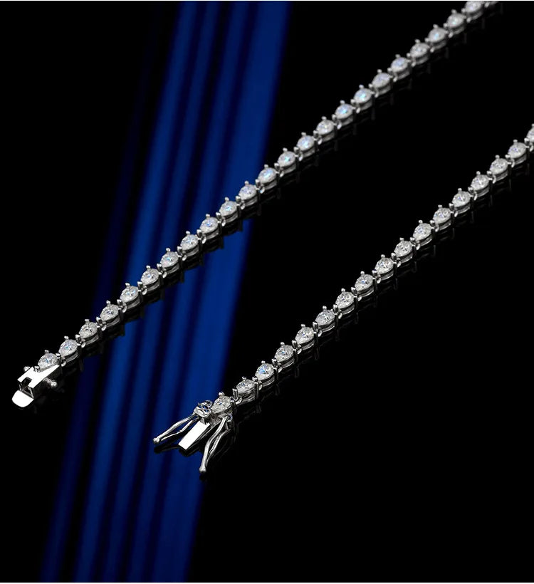 PureMax Luxury Pear Moissanite D VVS1 Color Diamond Wedding Necklace Bracelet for Women 925 Sterling Silver Engagement Jewelry