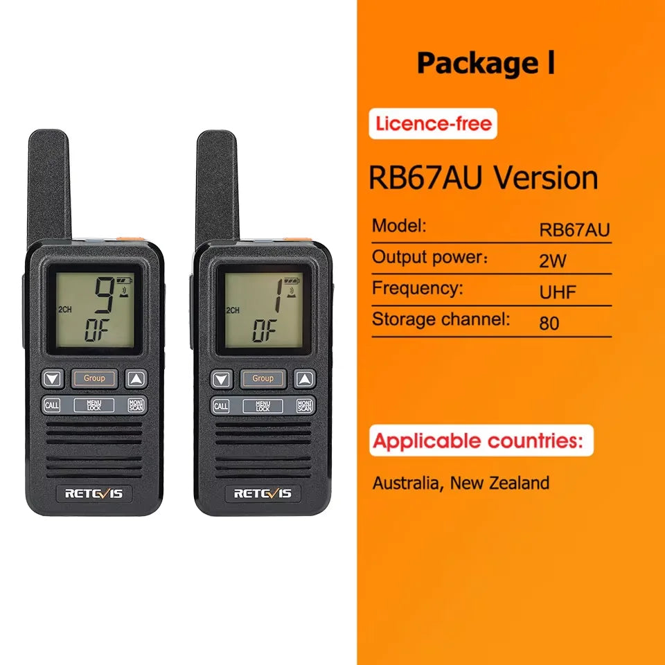 Retevis RB667 Walkie Talkie 2pcs/4pcs PMR446/FRS Portable Type-C Lincense-free Two Way Radio 1.44 Inch LCD Display for Camping