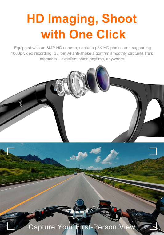 Xiaomi Smart AI Glasses 800W HD 8K Shooting Camera Video Record Photo Voice Call Translation Waterproof Smart Sunglasses 2026