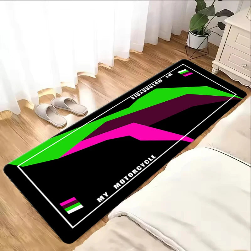 My Motorcycle Parking Carpet, Bedroom Mat, Racing Mat, Display Mat, Non-Slip Dirt-Resistant, Easy to Wash, Soft Mats