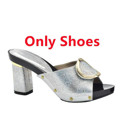 New Shoes and Bag Set African Sets Green Color Italian Shoes with Matching Bag for Women Nigerian Shoes and Bag Set for Wedding