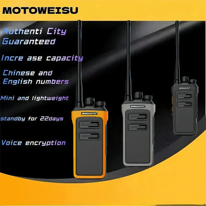 High Power UHF Walkie Talkie 400-470MHz Long Range Two Way Radio Rechargeable with VOX for Outdoor Camping Hiking Hunting