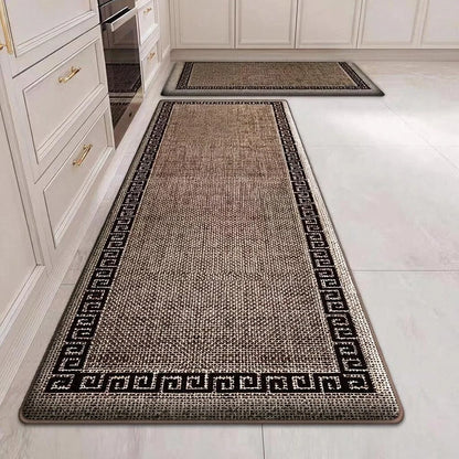 Square Plush Kitchen Rug Soft Flannel Non Slip Absorbent Floor Mat for Bathroom Toilet Entryway Indoor Use