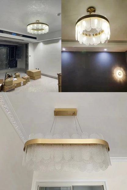 Modern Luxury Lustre Crystal Chandelier Living Room Ceiling Lights Dining Room LED Chandeliers Villa Gold Crystal Pendant Lamp