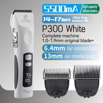 Fenice Cordless Rechargeable Pet Clipper Low Noise Professional Pet Hair Cutting Machine Grooming Trimmer Shaver Kit for Animals