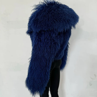 Mongolian Sheep Fur Women Coat Winter Warm Real Fur Cloth 2026 Natural Sheep Fur Clothes