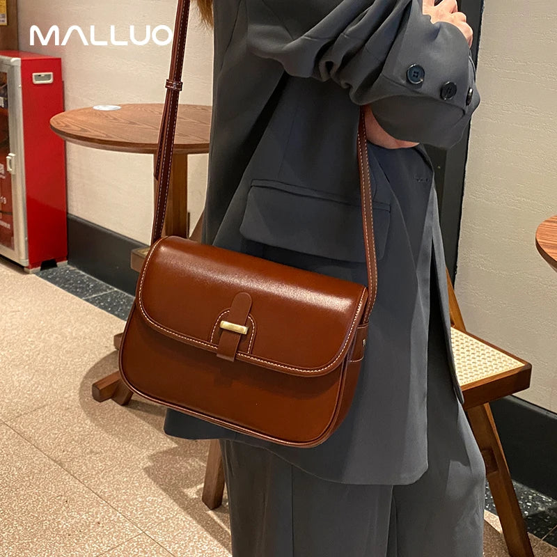 Female Cowhide Luxury Designer Handbags Women's Natural Cow Leather Shoulder Bag Ladies Fashion Small Square Crossbody Bags New