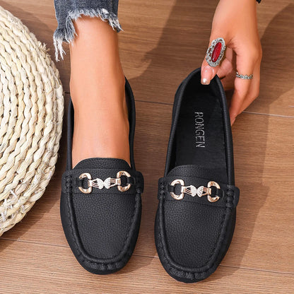 New Women's Casual Slip on Mary Jane Shoes Spring Autumn Fashion Round Toe Solid Soft Sole Flat Loafers Zapatos De Mujer luxury