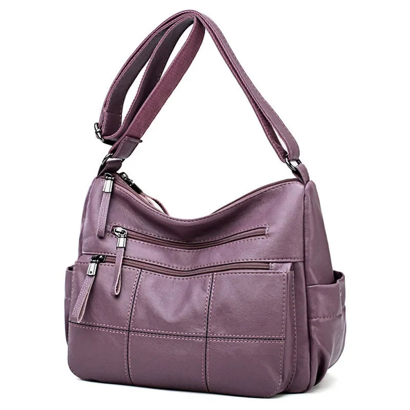2 Layers Genuine Brand Leather Shoulder Messenger Luxury Handbags Women Bags Designer High Quality Crossbody Bags for Women Sac