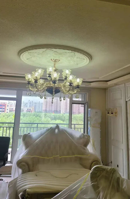 Luxury Lamp Dining Room Bedroom Decoration French Retro Chandelier Lighting Crystal Fixtures Chandelier Living Room Grand