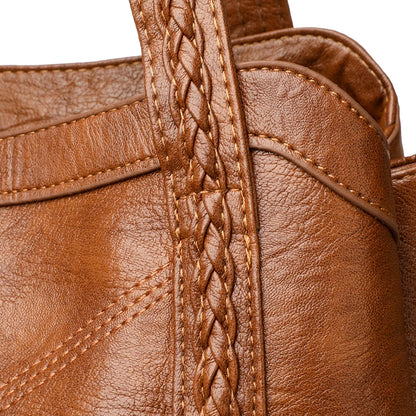 Elegant Women PU Leather Handbag Multiway Shoulder Bag Crossbody Purse for Ladies Stylish Top Handle Satchel Work Office Bag New