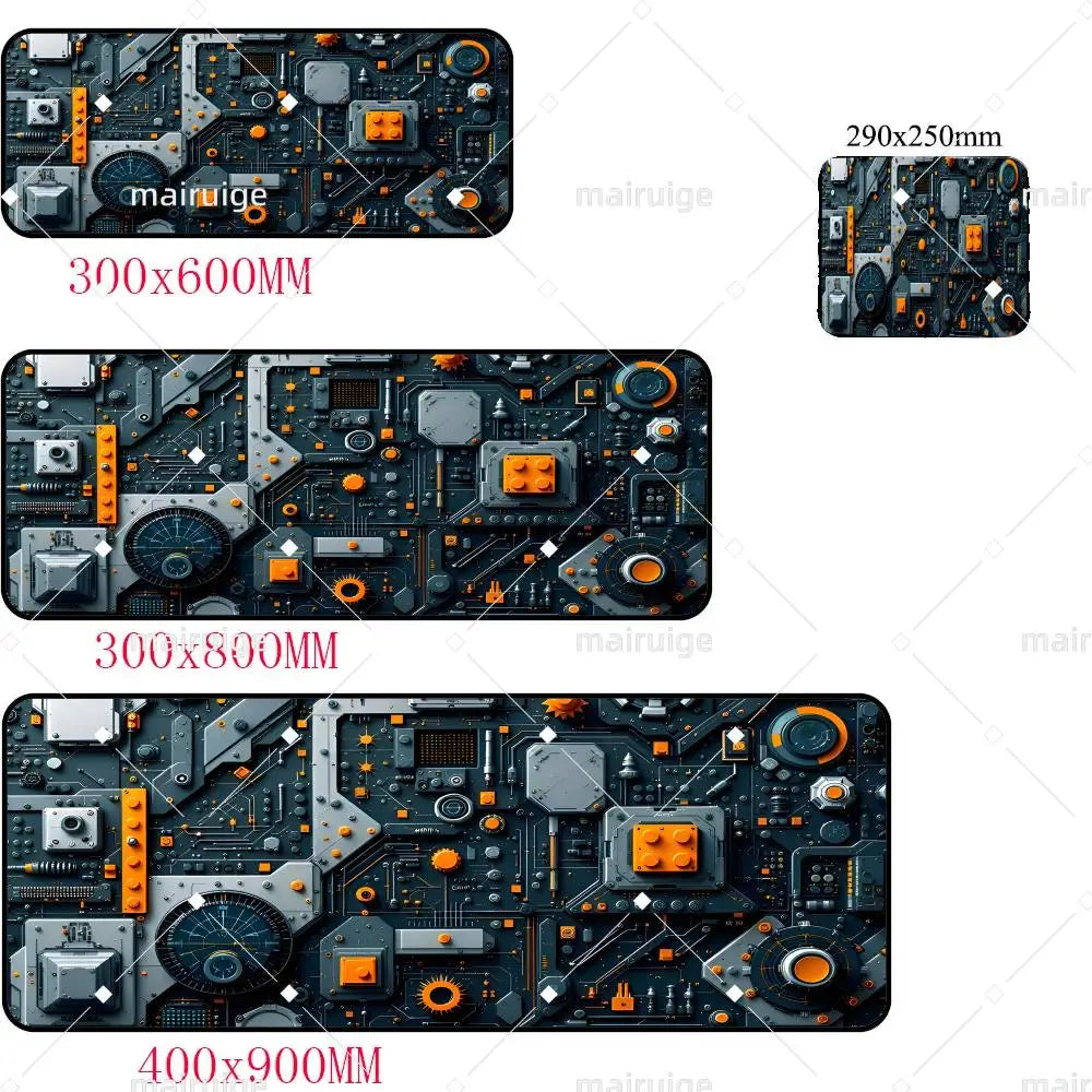 Retro Circuit Board Pattern Mouse Pad Large Computer Accessories Office Game Table Mat Rubber Anti-slip Mousepad Decor Desk Pad