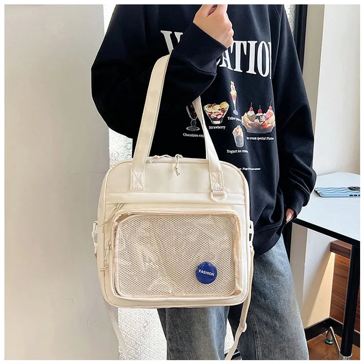 Japanese Style Kawaii Itabag For Dolls Large Handbags New Nylon School Bags For Teenage Girls Tote Shoulder Bag JK Crossbody Bag