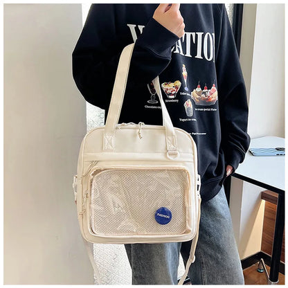 Japanese Style Kawaii Itabag For Dolls Large Handbags New Nylon School Bags For Teenage Girls Tote Shoulder Bag JK Crossbody Bag