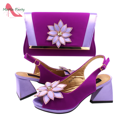 2024 New Design Special Fashion African Women Shoes Matching Bag Set High Quality with Platform Comfortable Heels for Part