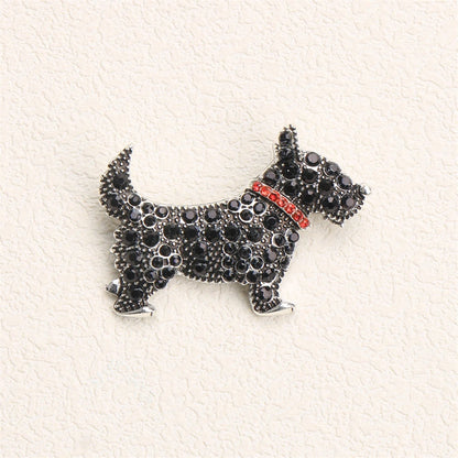 Women New Trendy Brooch Extra-Large Rhinestone Peacock Animal Bird Dog Conch Enamel Pin Jacket Jewelry Accessory