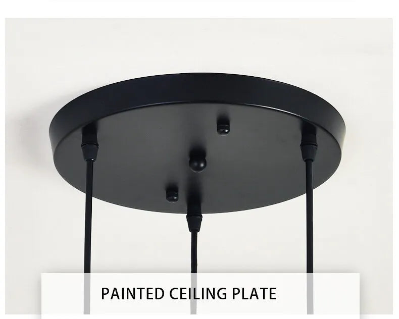 Crystal LED Pendant Lights For Dining Room Living Room Nordic Black Iron Shade 1/3 Lights Kitchen Decor Hanging Ceiling Lamp