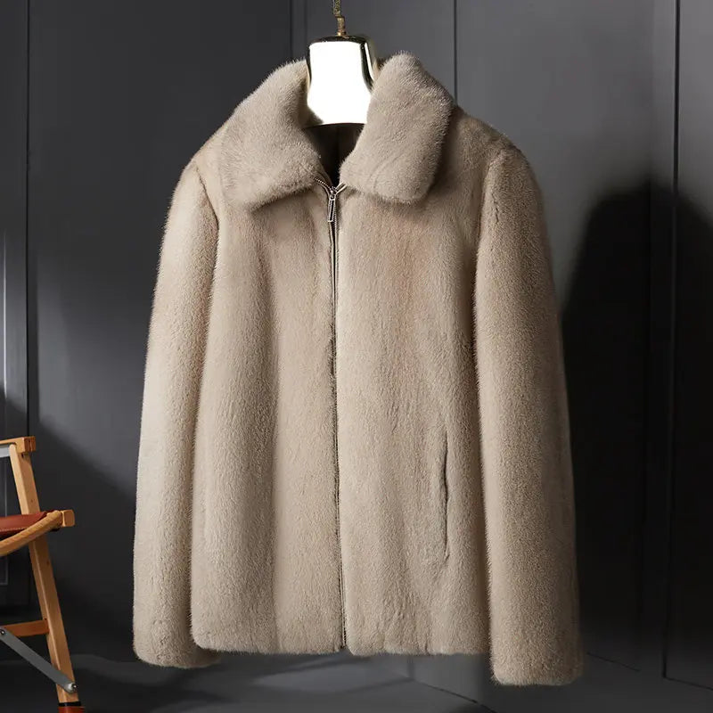 AYUSNUE Natural Mink Coat Men Winter Jacket Whole Mink Real Fur Coats Male Luxury Clothes Fashion Warm Куртка Натуральный Мех
