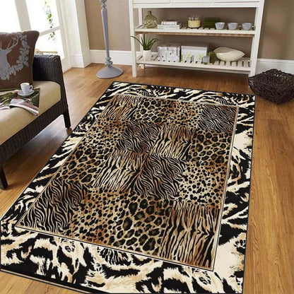 Leopard print Carpet for Living Room Decoration Modern Abstract Home Office Large Area Rugs Decor Soft Bedroom Lounge Floor Mat
