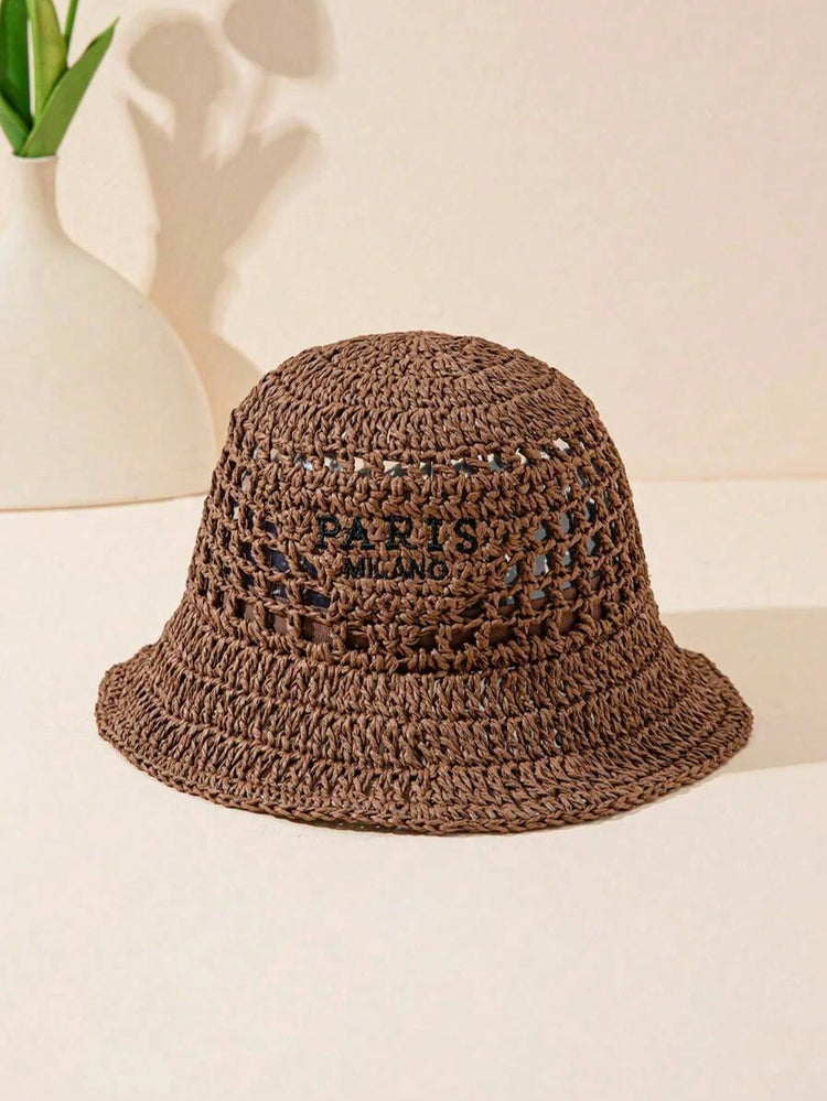Summer Sun Hats for Women Straw Hat Showing Face Small Bucket Hat Large Brim Sunshade  Sunscreen Seaside Beach Cap Ventilate