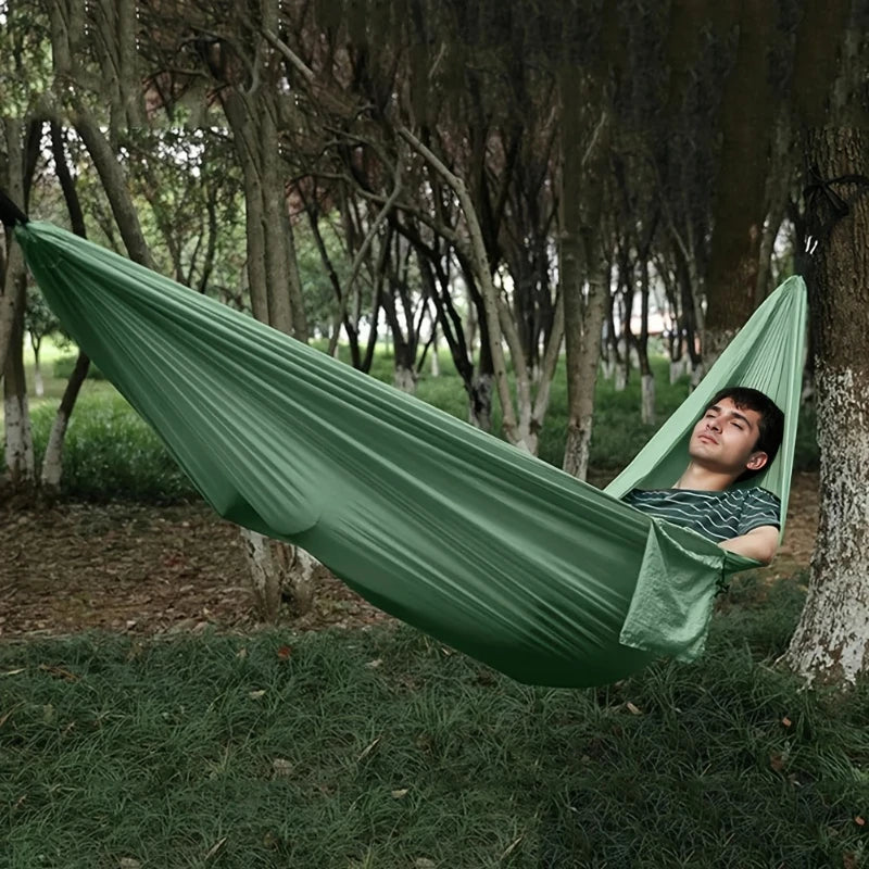 1Set Hammock with Straps and Storage Bag Suitable for Beach Picnics, Hiking,Lightweight and Durable Outdoor Lounge Chairs,Swings