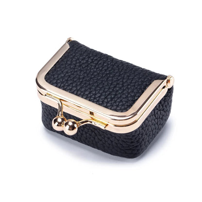 Women Wallets Small Genuine Leather Jewelry Bag Mini Headphone Bag Ring Necklace Earring Accessory Box Storage Bag Coin Purse