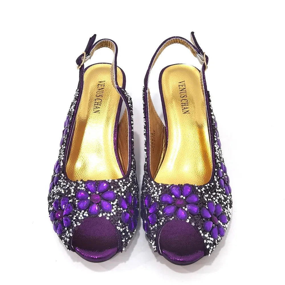 2024 Shoes and Bag for Party Wedding Plus Size Women Shoes 43 High Heels Sexy Ladies Luxery Shoes Women Dress Pumps with Purse