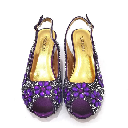 2024 Shoes and Bag for Party Wedding Plus Size Women Shoes 43 High Heels Sexy Ladies Luxery Shoes Women Dress Pumps with Purse
