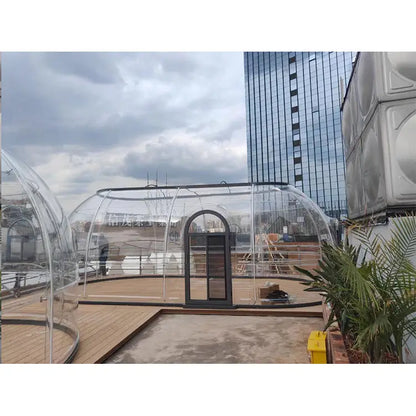 【Best-selling】Detachable Contemporary Villa/Mall Camping Outdoor Spherical Hotel Geodesic Glamping Bubble House Dome Tent