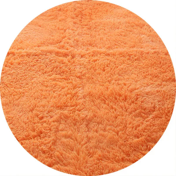 Round Fluffy Soft Area Rugs for Kids Room Princess Castle Plush Shaggy Carpet Cute Circle Nursery Rug Home Decor Circular Carpet
