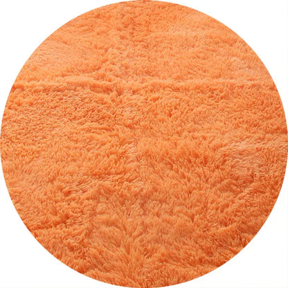 Round Fluffy Soft Area Rugs for Kids Room Princess Castle Plush Shaggy Carpet Cute Circle Nursery Rug Home Decor Circular Carpet
