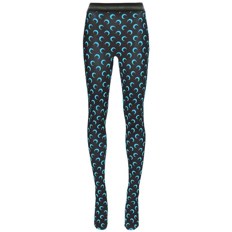 Fashionable Women Printed Elastic Jumpsuit New Summer Casual Seamless Tight Thin Women's High Waisted Leggings